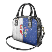 Cape Verde Christmas Shoulder Handbag Black Santa Felix Natal - Wonder Print Shop