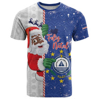 Cape Verde Christmas T Shirt Black Santa Felix Natal - Wonder Print Shop
