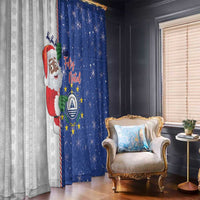 Cape Verde Christmas Window Curtain Black Santa Felix Natal - Wonder Print Shop