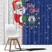 Cape Verde Christmas Window Curtain Black Santa Felix Natal - Wonder Print Shop