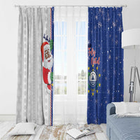 Cape Verde Christmas Window Curtain Black Santa Felix Natal - Wonder Print Shop