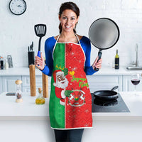 Burkina Faso Christmas Apron Black Santa Joyeux Noel - Wonder Print Shop