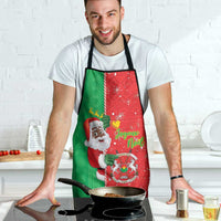Burkina Faso Christmas Apron Black Santa Joyeux Noel - Wonder Print Shop