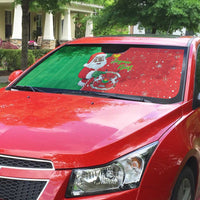 Burkina Faso Christmas Auto Sun Shade Black Santa Joyeux Noel - Wonder Print Shop