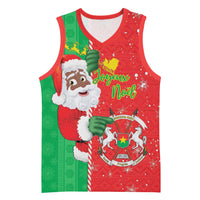 Burkina Faso Christmas Basketball Jersey Black Santa Joyeux Noel - Wonder Print Shop