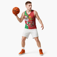 Burkina Faso Christmas Basketball Jersey Black Santa Joyeux Noel - Wonder Print Shop