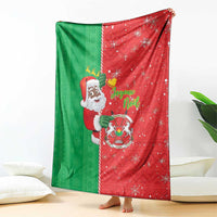 Burkina Faso Christmas Blanket Black Santa Joyeux Noel - Wonder Print Shop