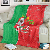 Burkina Faso Christmas Blanket Black Santa Joyeux Noel - Wonder Print Shop
