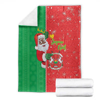 Burkina Faso Christmas Blanket Black Santa Joyeux Noel - Wonder Print Shop
