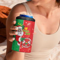 Burkina Faso Christmas 4 in 1 Can Cooler Tumbler Black Santa Joyeux Noel - Wonder Print Shop