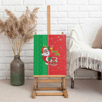 Burkina Faso Christmas Canvas Wall Art Black Santa Joyeux Noel - Wonder Print Shop