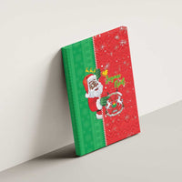 Burkina Faso Christmas Canvas Wall Art Black Santa Joyeux Noel - Wonder Print Shop
