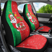 Burkina Faso Christmas Car Seat Cover Black Santa Joyeux Noel - Wonder Print Shop