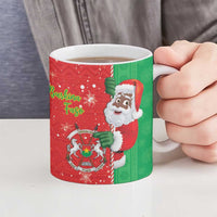 Burkina Faso Christmas Ceramic Mug Black Santa Joyeux Noel - Wonder Print Shop