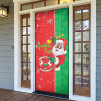 Burkina Faso Christmas Door Cover Black Santa Joyeux Noel - Wonder Print Shop