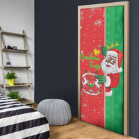 Burkina Faso Christmas Door Cover Black Santa Joyeux Noel - Wonder Print Shop