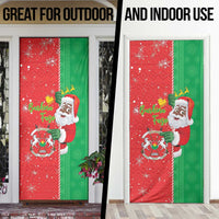 Burkina Faso Christmas Door Cover Black Santa Joyeux Noel - Wonder Print Shop