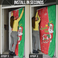 Burkina Faso Christmas Door Cover Black Santa Joyeux Noel - Wonder Print Shop