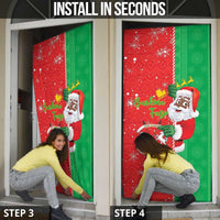 Burkina Faso Christmas Door Cover Black Santa Joyeux Noel - Wonder Print Shop