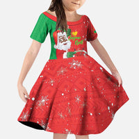 Burkina Faso Christmas Family Matching Puletasi and Hawaiian Shirt Black Santa Joyeux Noel - Wonder Print Shop