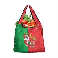 Burkina Faso Christmas Grocery Bag Black Santa Joyeux Noel - Wonder Print Shop