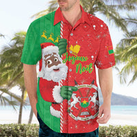 Burkina Faso Christmas Hawaiian Shirt Black Santa Joyeux Noel - Wonder Print Shop
