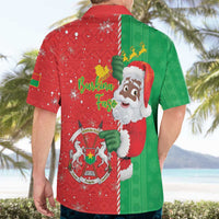 Burkina Faso Christmas Hawaiian Shirt Black Santa Joyeux Noel - Wonder Print Shop