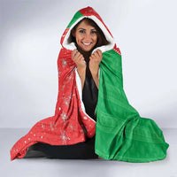 Burkina Faso Christmas Hooded Blanket Black Santa Joyeux Noel - Wonder Print Shop