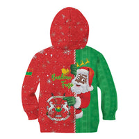 Burkina Faso Christmas Kid Hoodie Black Santa Joyeux Noel - Wonder Print Shop