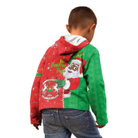 Burkina Faso Christmas Kid Hoodie Black Santa Joyeux Noel - Wonder Print Shop