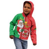 Burkina Faso Christmas Kid Hoodie Black Santa Joyeux Noel - Wonder Print Shop
