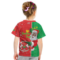 Burkina Faso Christmas Kid T Shirt Black Santa Joyeux Noel - Wonder Print Shop