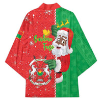 Burkina Faso Christmas Kimono Black Santa Joyeux Noel - Wonder Print Shop