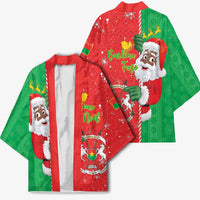 Burkina Faso Christmas Kimono Black Santa Joyeux Noel - Wonder Print Shop
