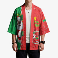 Burkina Faso Christmas Kimono Black Santa Joyeux Noel - Wonder Print Shop
