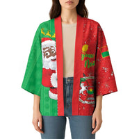 Burkina Faso Christmas Kimono Black Santa Joyeux Noel - Wonder Print Shop