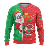 Burkina Faso Christmas Ugly Christmas Sweater Black Santa Joyeux Noel - Wonder Print Shop