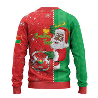 Burkina Faso Christmas Ugly Christmas Sweater Black Santa Joyeux Noel - Wonder Print Shop