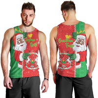 Burkina Faso Christmas Men Tank Top Black Santa Joyeux Noel - Wonder Print Shop