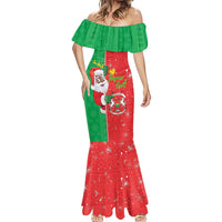 Burkina Faso Christmas Mermaid Dress Black Santa Joyeux Noel - Wonder Print Shop