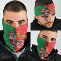 Burkina Faso Christmas Neck Gaiter Black Santa Joyeux Noel - Wonder Print Shop