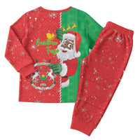 Burkina Faso Christmas Pajama Set Black Santa Joyeux Noel - Wonder Print Shop