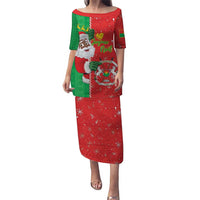Burkina Faso Christmas Puletasi Black Santa Joyeux Noel - Wonder Print Shop