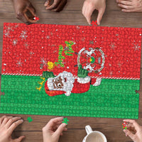 Burkina Faso Christmas Puzzle Black Santa Joyeux Noel - Wonder Print Shop