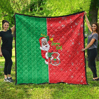 Burkina Faso Christmas Quilt Black Santa Joyeux Noel - Wonder Print Shop