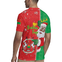 Burkina Faso Christmas Rugby Jersey Black Santa Joyeux Noel - Wonder Print Shop