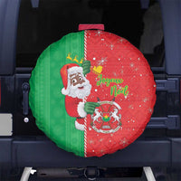 Burkina Faso Christmas Spare Tire Cover Black Santa Joyeux Noel - Wonder Print Shop