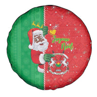 Burkina Faso Christmas Spare Tire Cover Black Santa Joyeux Noel - Wonder Print Shop