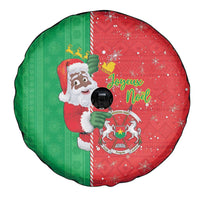 Burkina Faso Christmas Spare Tire Cover Black Santa Joyeux Noel - Wonder Print Shop