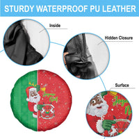 Burkina Faso Christmas Spare Tire Cover Black Santa Joyeux Noel - Wonder Print Shop